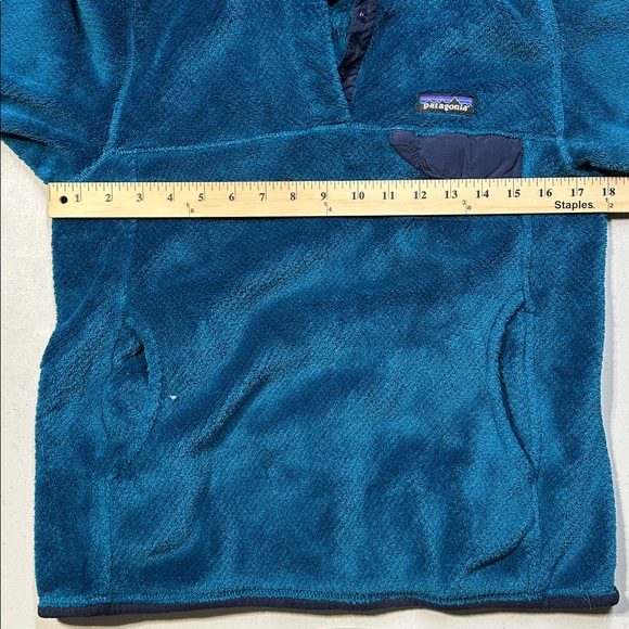 Patagonia Women’s Deep Teal Fleece Snap Pullover Snap T - Small - Picture 9 of 12